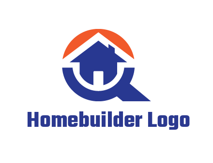 negative spacing arrow in magnifying glass with house