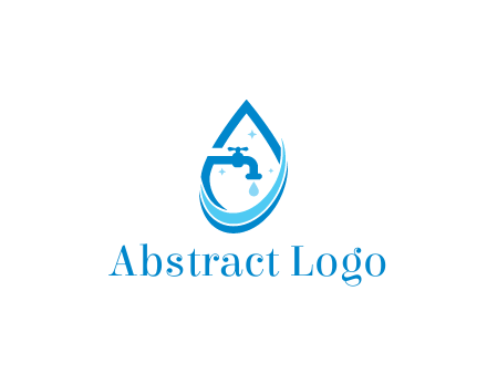 water droplet with tap and swooshes