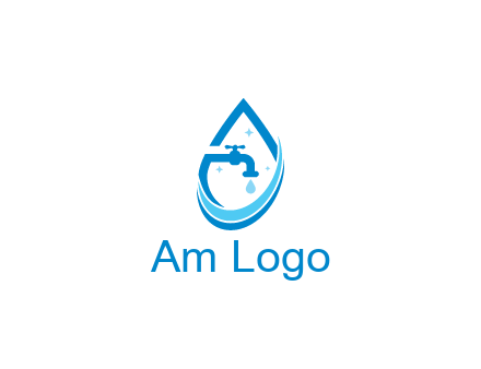 water droplet with tap and swooshes