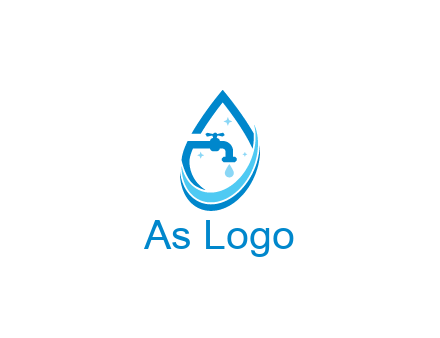 water droplet with tap and swooshes