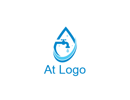 water droplet with tap and swooshes