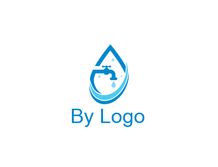 water droplet with tap and swooshes