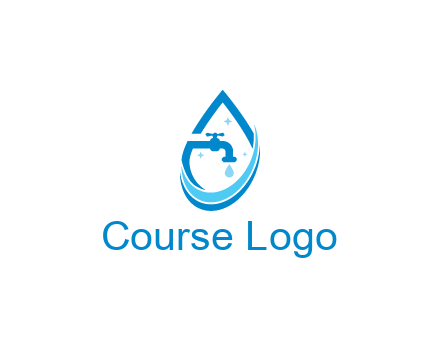 water droplet with tap and swooshes