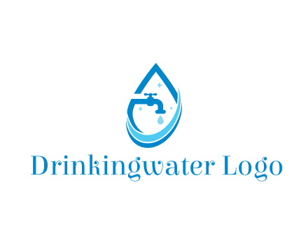 water droplet with tap and swooshes