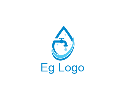 water droplet with tap and swooshes