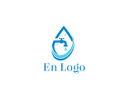 water droplet with tap and swooshes