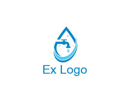 water droplet with tap and swooshes