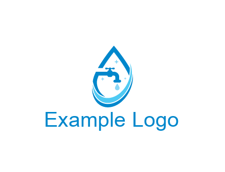 water droplet with tap and swooshes