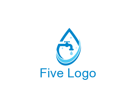 water droplet with tap and swooshes