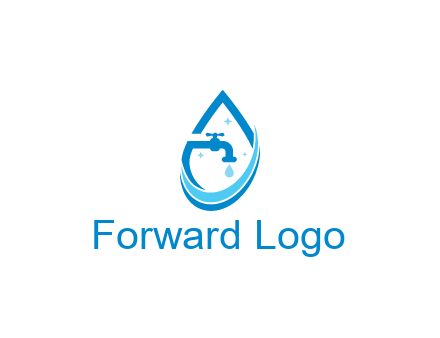 water droplet with tap and swooshes