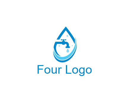 water droplet with tap and swooshes
