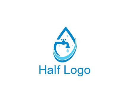 water droplet with tap and swooshes