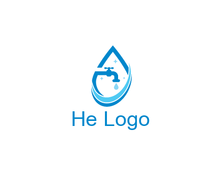water droplet with tap and swooshes