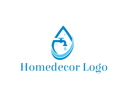 water droplet with tap and swooshes