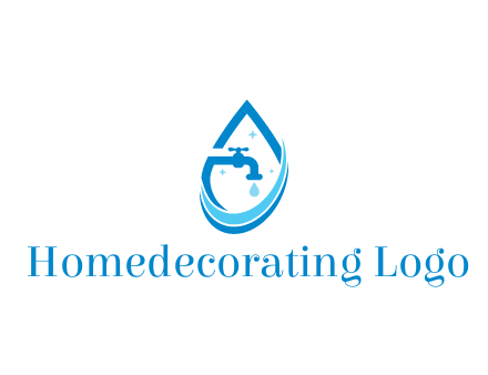 water droplet with tap and swooshes