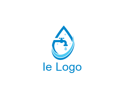 water droplet with tap and swooshes