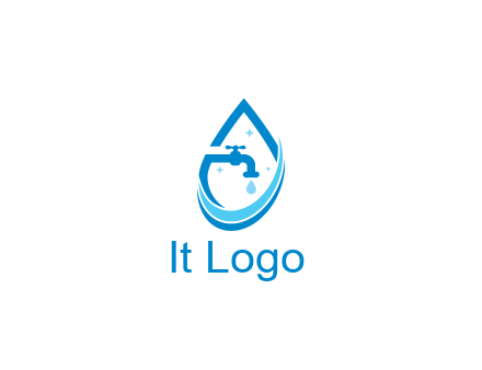 water droplet with tap and swooshes
