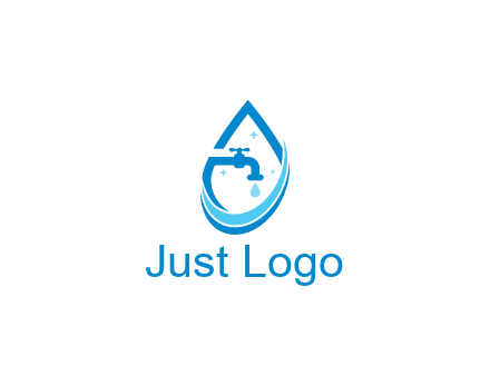 water droplet with tap and swooshes