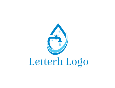 water droplet with tap and swooshes