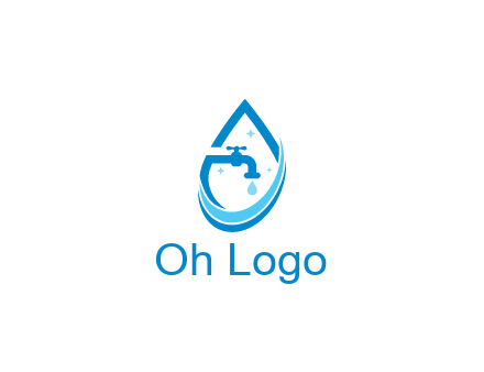water droplet with tap and swooshes