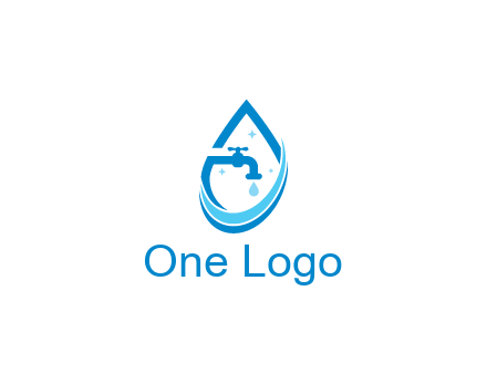 water droplet with tap and swooshes