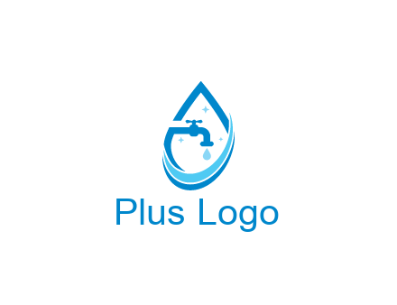 water droplet with tap and swooshes