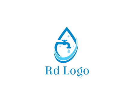 water droplet with tap and swooshes