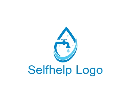 water droplet with tap and swooshes