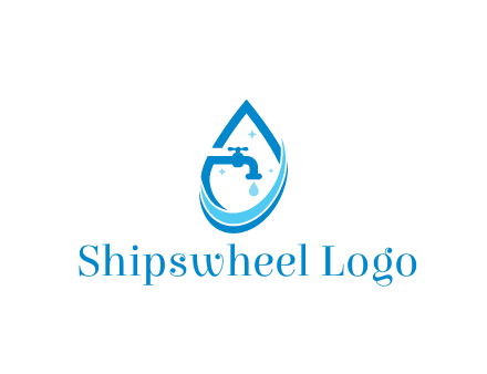 water droplet with tap and swooshes