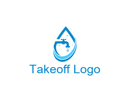 water droplet with tap and swooshes