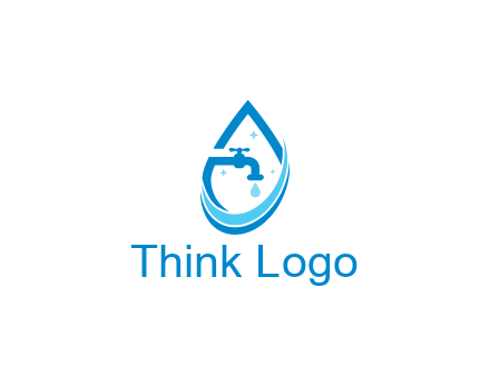 water droplet with tap and swooshes