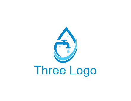 water droplet with tap and swooshes