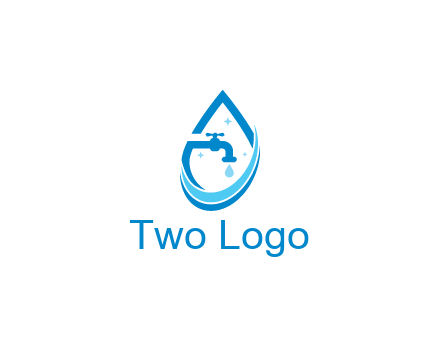water droplet with tap and swooshes