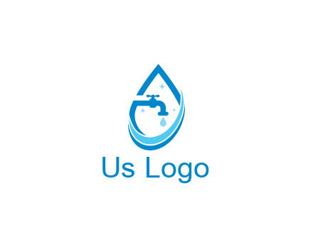 water droplet with tap and swooshes