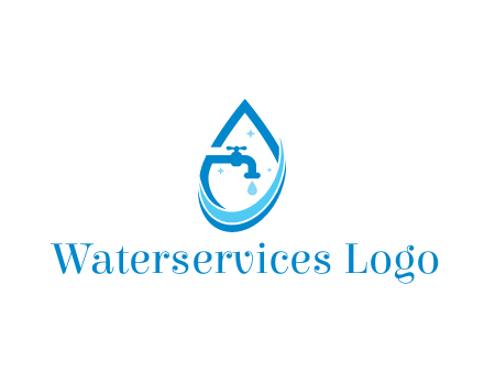 water droplet with tap and swooshes