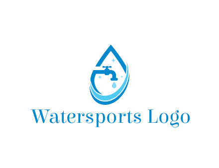 water droplet with tap and swooshes