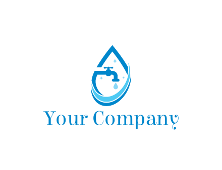water droplet with tap and swooshes