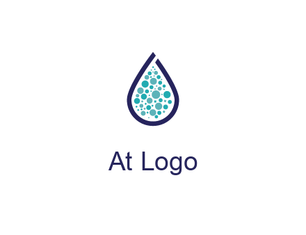 water droplet with circles inside