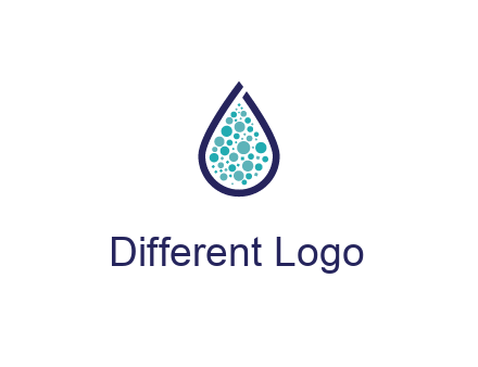 water droplet with circles inside