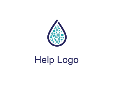 water droplet with circles inside