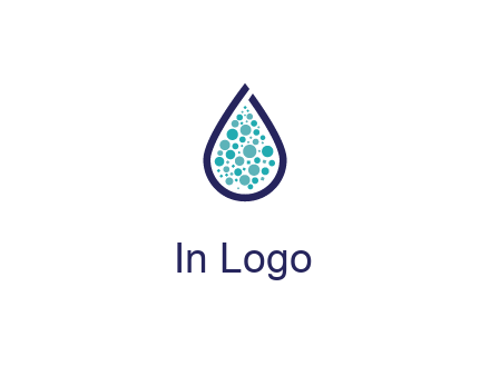 water droplet with circles inside
