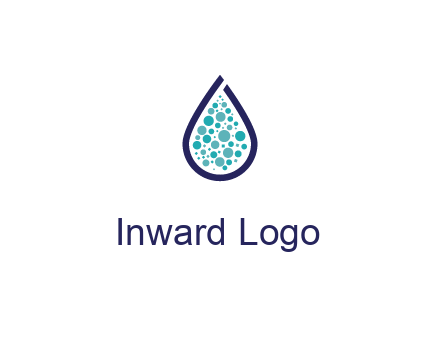 water droplet with circles inside