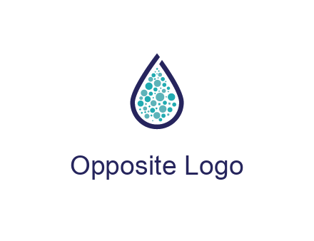 water droplet with circles inside