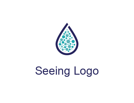 water droplet with circles inside