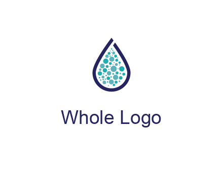 water droplet with circles inside