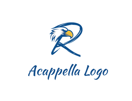 eagle head with letter R