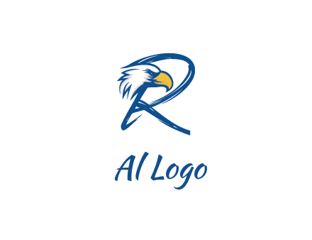 eagle head with letter R
