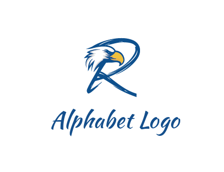 eagle head with letter R