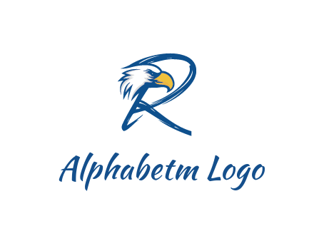 eagle head with letter R