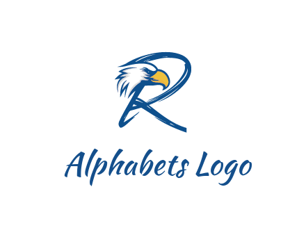 eagle head with letter R